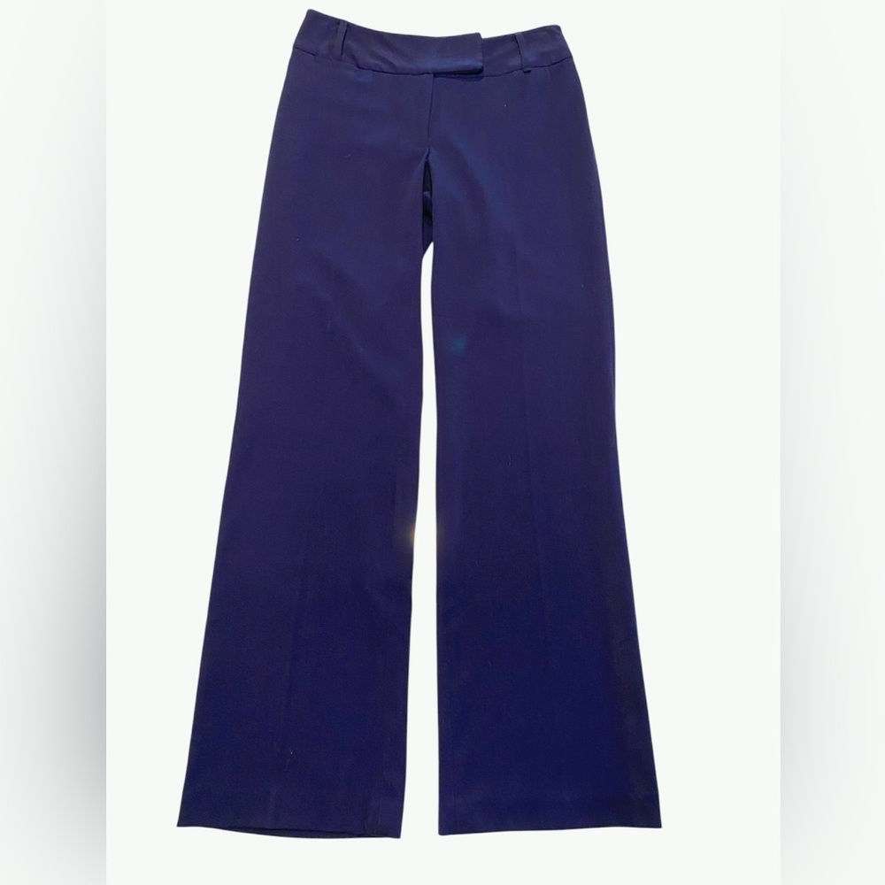 Rafaella Blue Trousers Flat Front Career Summer Fall Work Pant Work Size 4
